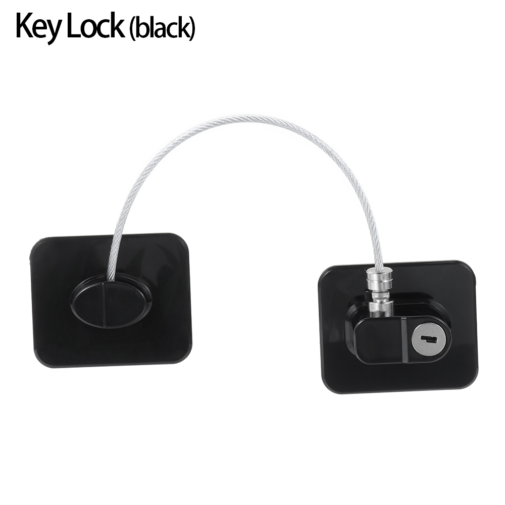 Serrures d'armoire avec clé en métal ou serrure codée, mot de passe numérique, serrure de réfrigérateur, serrure de proximité de Cisco coulissant, accessoire de sécurité pour bébé: YELLOW