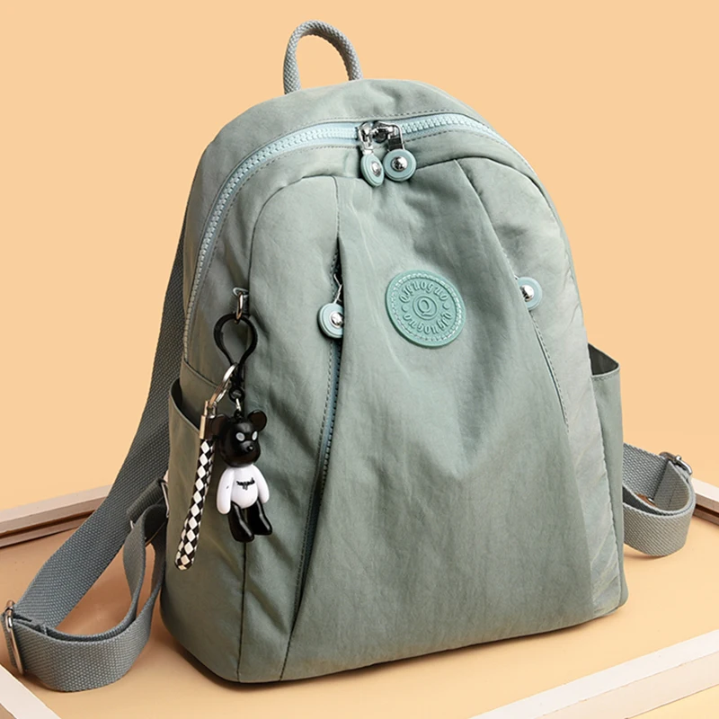 Wasserdichter nylon-rucksack für damen, schulrucksack für teenager-mädchen, schultertasche, reiserucksack