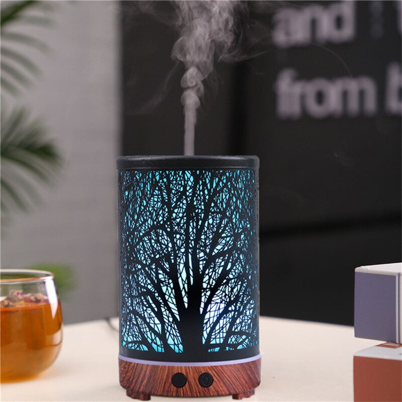 Diffusore di olio essenziale di gufo creativo umidificatore ad ultrasuoni per aromaterapia ad aria 7 lampada a portato che cambia colore per diffusore casa ufficio