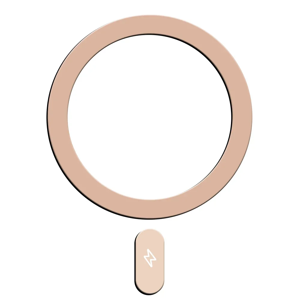 1-5 sztuk Uniwersalny metalowy pierścień do magnetycznej ładowarki bezprzewodowej Magsafe Naklejka na żelazko Uchwyt samochodowy na telefon do iPhone'a 13 14 15: Rose Gold
