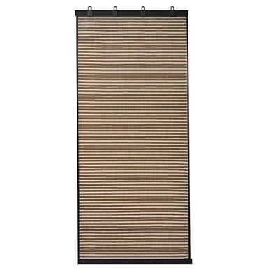 Summer Sunshade Sunscreen Vertical Curtains Roll Simple Paste Wall-mounted Hollow Breathable Shade Curtain Cn(origin) PVC: brown S
