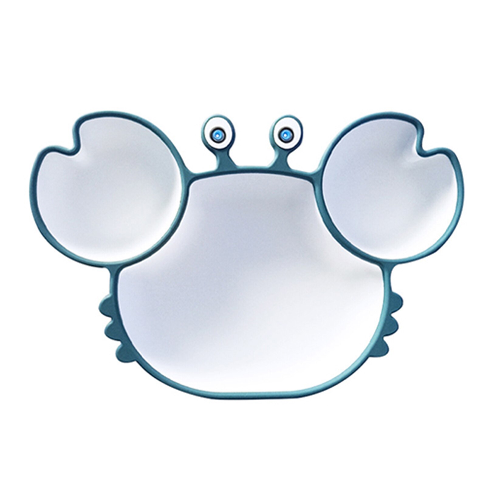 Vajilla de alimentación de bebé con dibujos animados, platos de cangrejo para niños, vajilla para comer, plato anticaliente, tazón de entrenamiento dividido para bebé: C
