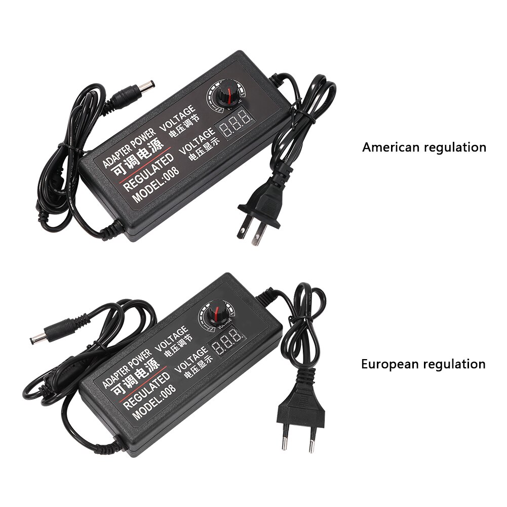 Adjustable Adapter AC 100-220V to DC 3V-12V 3V-24V 9V-24V 1A 3A 5A Led Strip Light Power Supply Adaptor Transformers Display