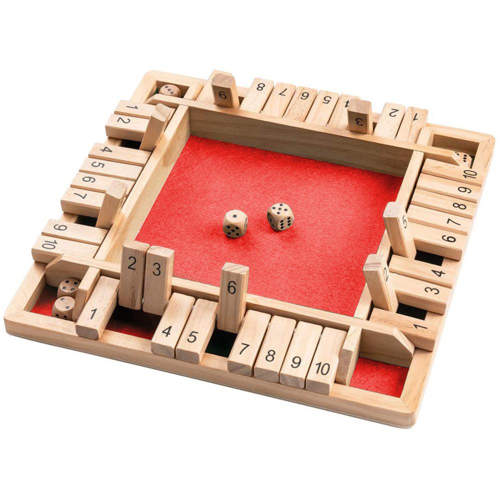 Juego de mesa de madera con 10 números de 4 lados para niños y adultos, juego familiar de , juego para beber Ktv, juguetes educativos: Red