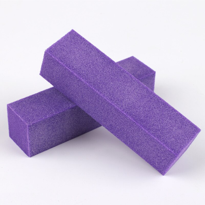 100 stk/parti neglefiler buffer farverig svamp polering blok 4 sidet polering slibning manicure pedicure negle buffere fil værktøj: Lyserød