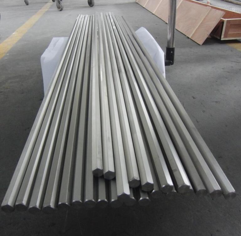 4Pcs Gr2 Titanium Hex Bar Rod Pickling Cold Drawn Bright Surface 8×500mm Hexagonal Rods for Various Processing