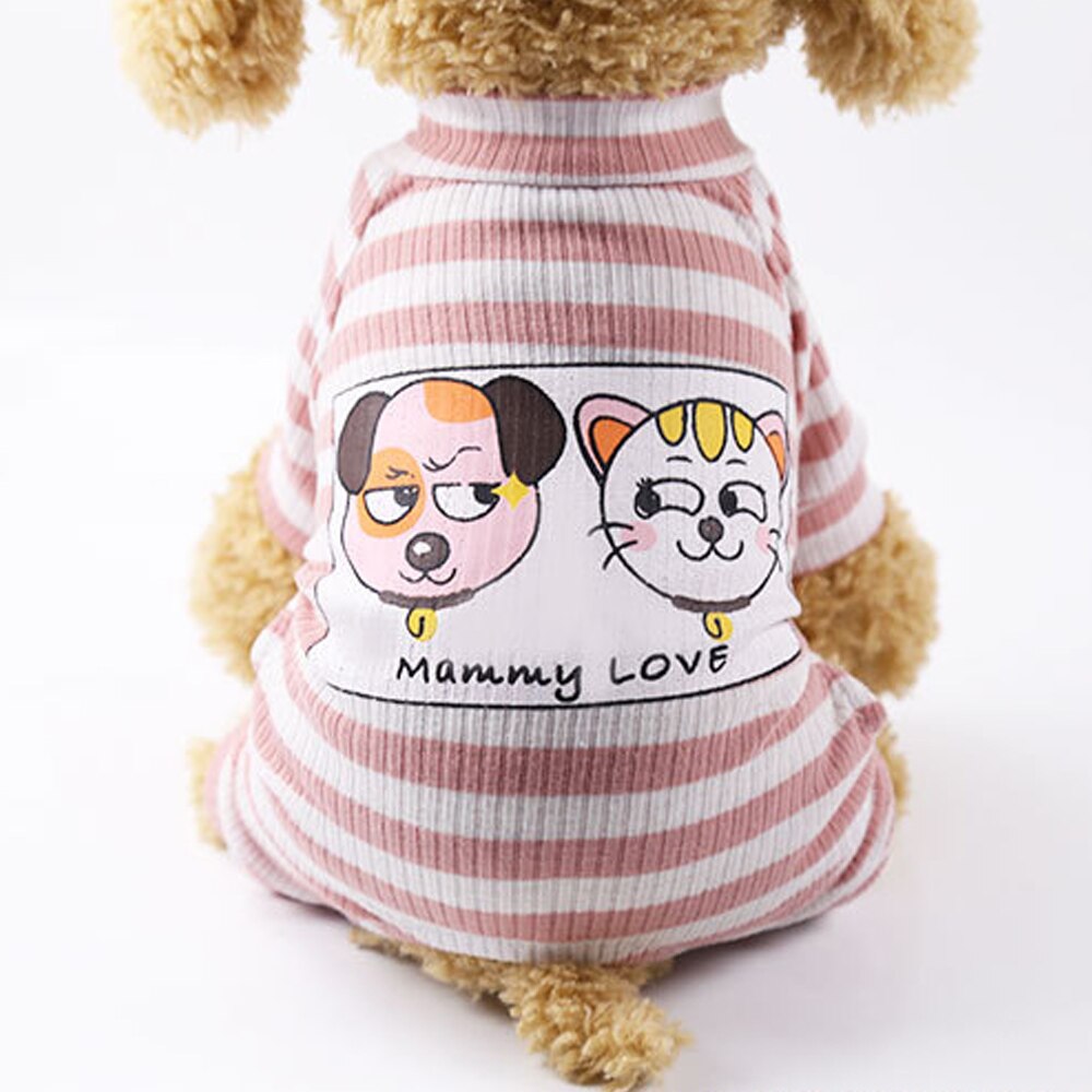 Hond Pyjama Pet Lente En Zomer Puppy Jumpsuit Home Service Huisdier Kleding Kat Kleding Pyjama Combinaiso