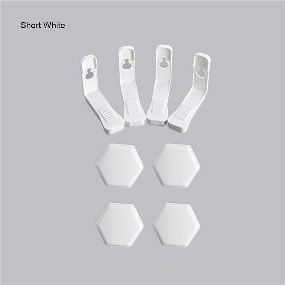 Housse de couette Invisible avec Clip, 4 pièces, couverture de couette simple, drap de lit domestique fixe antidérapant, angle de couverture fixe, boucle fixe sans aiguille: short white