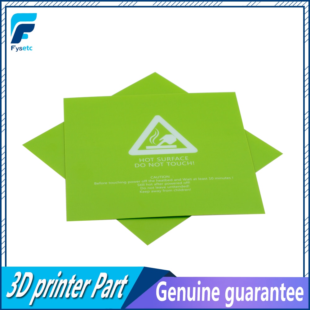 1pc 300x300mm 3D de calor de la impresora de la etiqueta adhesiva para cama estampado verde cama etiqueta de la superficie parte etiqueta Tornado Lulzbot Taz6 impresora