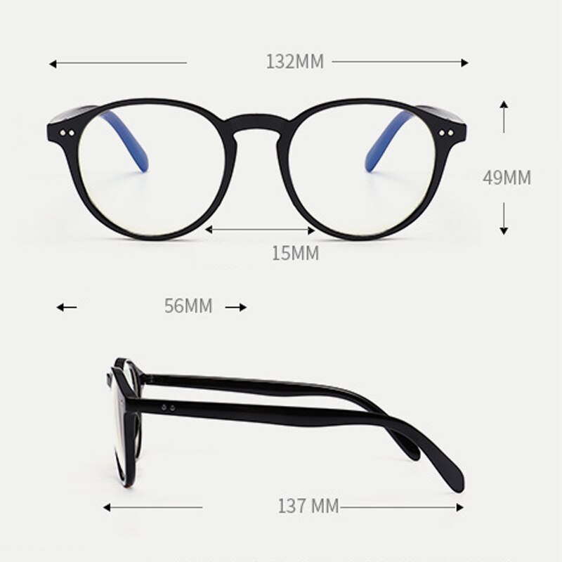 Lunettes de myopie pour femmes, verres de Prescription pour myopie, monture ovale blanche et noire, verres clairs, 0-1 1.5 2 2.5 3 3.5 4