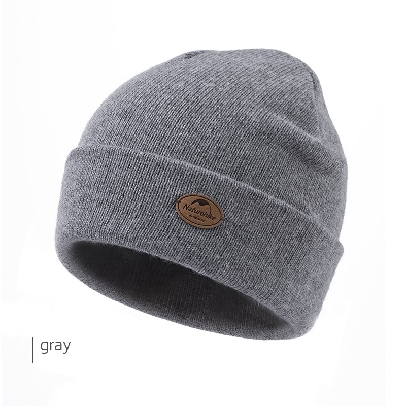 Naturehike-gorro cálido de lana para exteriores, gorro grueso de protección contra el frío, para invierno, montañismo y senderismo, NH19FS029: Gray