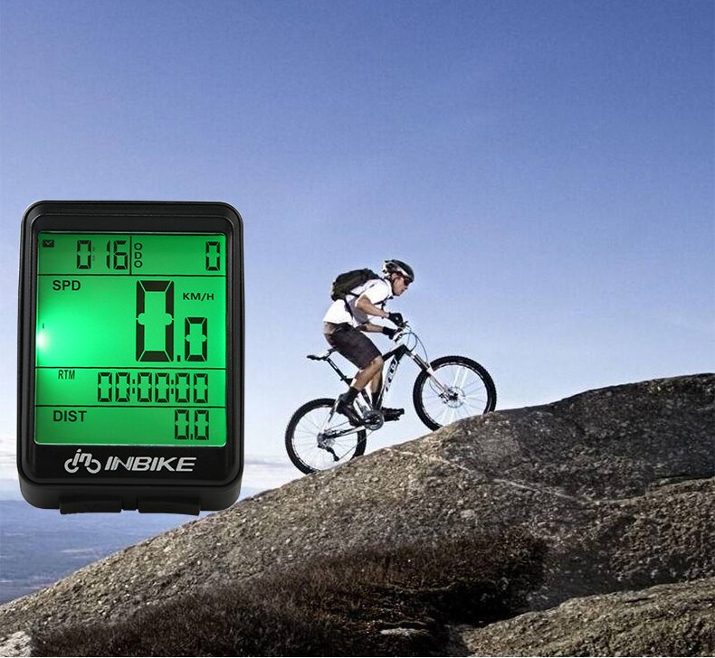 Vandtæt cykelcomputer trådløs og kablet mtb cykel kilometertæller stopur speedometer ur ledet digital hastighed