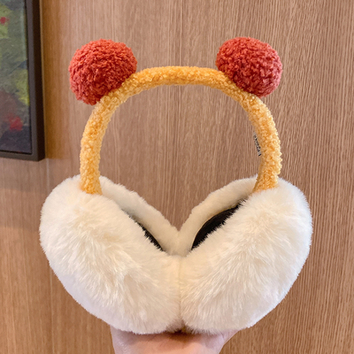 Foldable Kawaii Winter Cold Protection Earmuffs Ladies Cute Christmas Headband Earmuffs Thick Warm Plush Earmuffs Snow Keep Warm: style 12