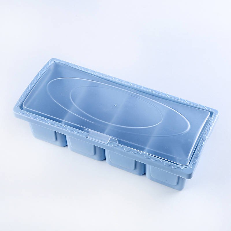 Eco-friendly Plastic Seasoning Box Sugar Pepper Salt Cans Herb Spice Containers Kitchen Tools 21.5*9.6*5.8 cm: 1