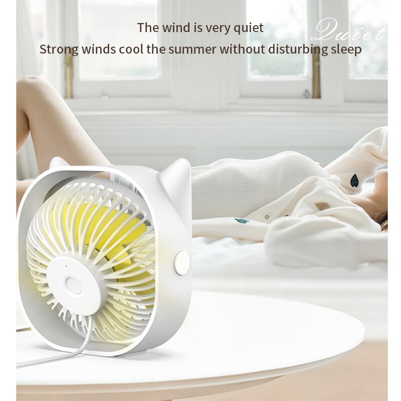 Usb Oplaadbare Mini Pocket Fan Elektrische 3-Speed Verstelbare Draagbare Kleine Ventilator Desktop Computer Batterij Stille Ventilator