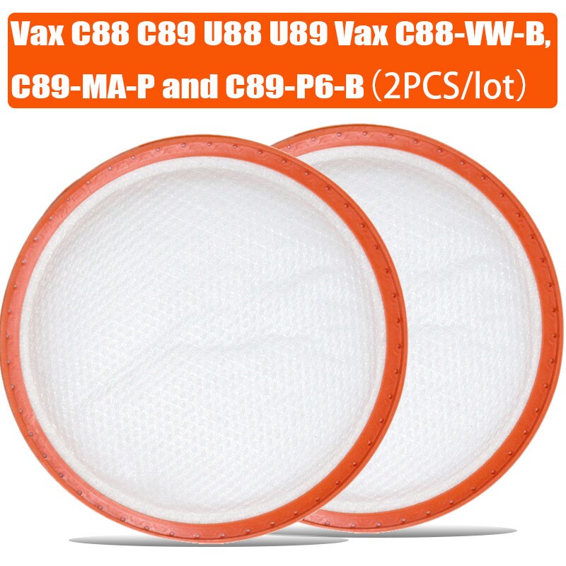 2 Stuks Pre Motor Filter Voor Vax C88 C89 U88 U89 Vax C88-VW-B, c89-MA-P En C89-P6-B Stofzuiger Type B 148 Mm In Diameter