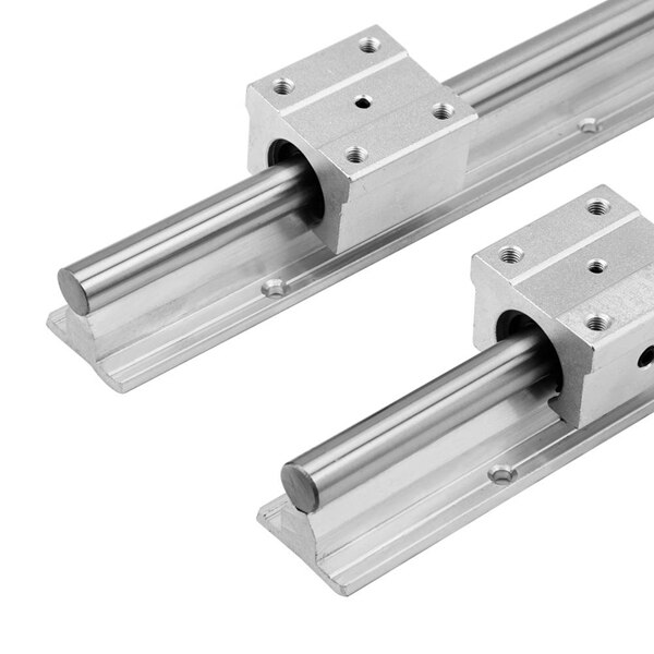 Carriles lineales y rodamientos, 2 uds carril guía lineal 300mm + 4 Uds rodamiento lineal 12mm bloques deslizantes SBR12UU