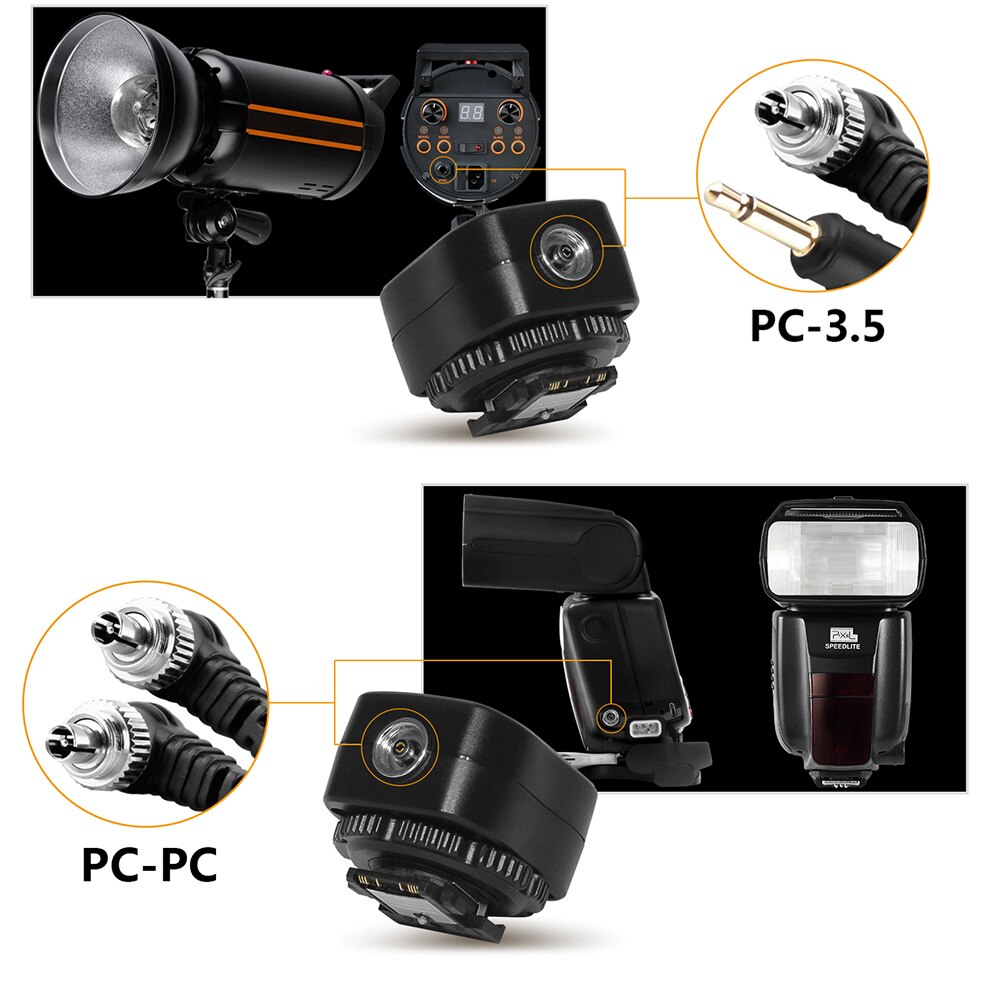 Adaptador de zapata Pixel TF-334 para la conversión de cámara Sony Mi A7 A7S A7SII A7R A7RII A7II a Canon, Nikon, Flash Yongnuo, Speedlite