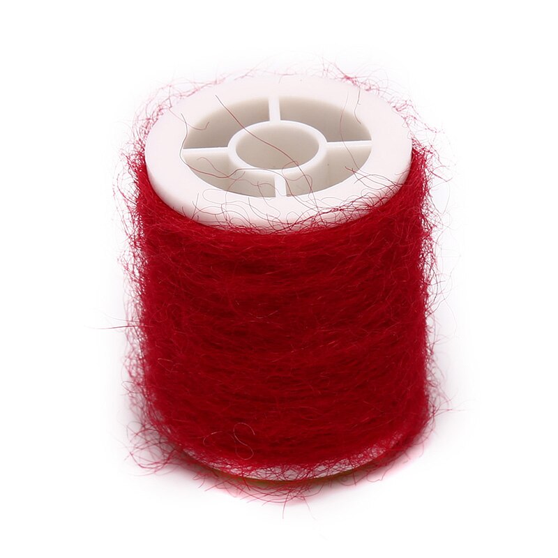 1 Roll Fly Tying Leech Mohair Yarn Long Angora Hair Twisted Fly Tying Yarn Caddis Hairy Nymph Body Tying Materials 7 Colors: Red