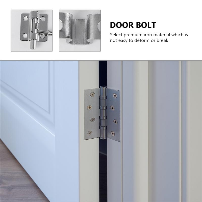 3Pcs Sliding Door Lock Safety Latches Iron Door Latch Anti-Theft Slide Lock Bolt Bathroom Door Lock Home Furniture Door Atches