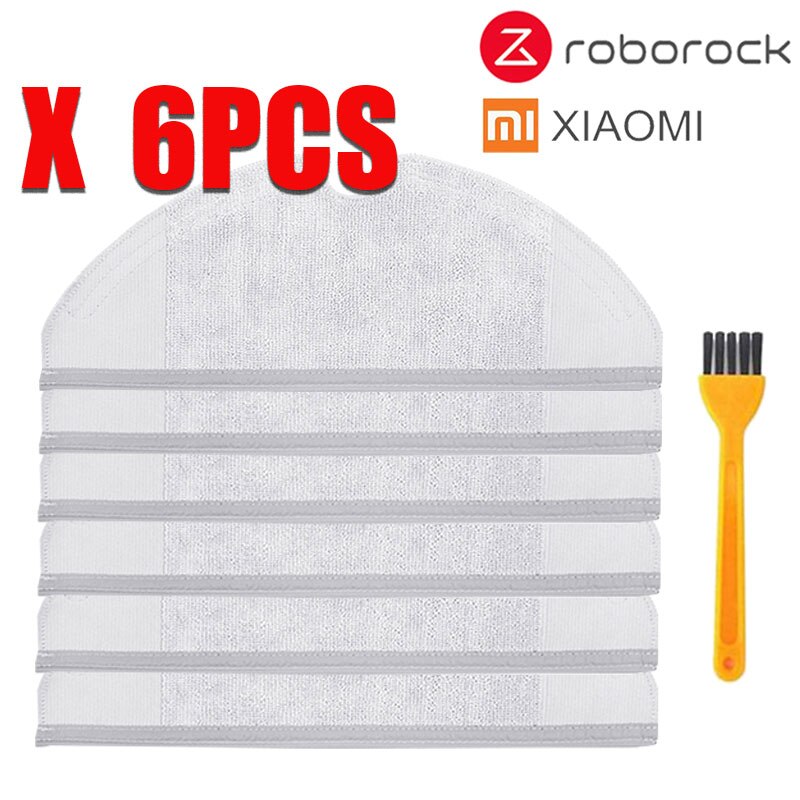 Convient pour Xiaomi Roborock S50 S51 S5 S55 robot aspirateur 2 pièces de rechange Kits chiffon de nettoyage réservoir d'eau filtre remplacemen: 7pcs