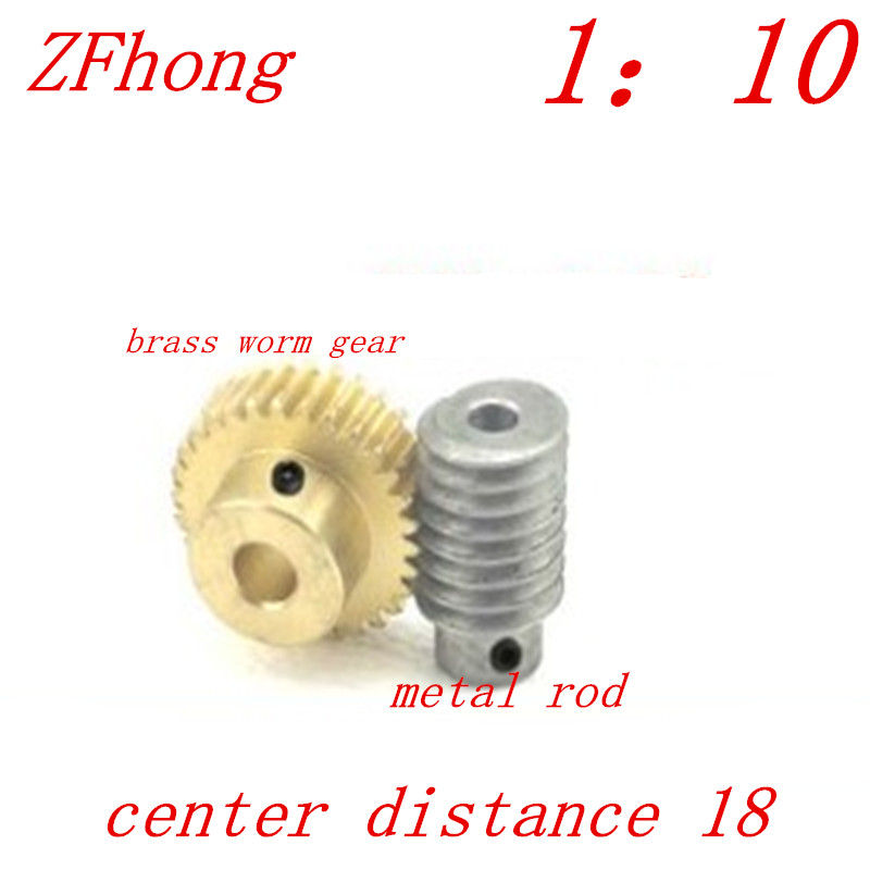 1M-20Teeths ratio:1:10 Electric Motors brass Worm Gear Rod Set worm gear bore 5/6/8/10 ,worm rod bore 6mm/8mm