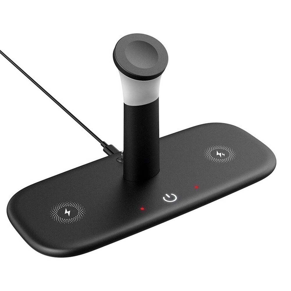 5-in-1 Wireless Charging Station - 15W Fast Charge - for iPhone, Apple Watch, Earphones - Type-C