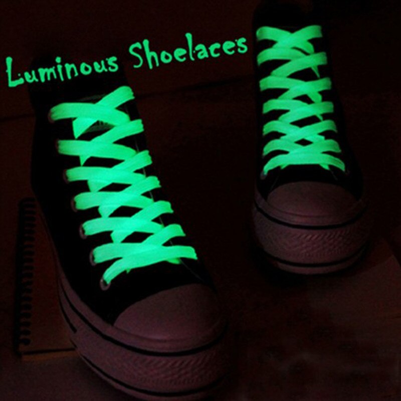 Lichtgevende Schoenveter Athletic Sport Platte Schoen Canvas Veters Glow In The Dark Night Kleur Fluorescerende Schoenveter 120Cm