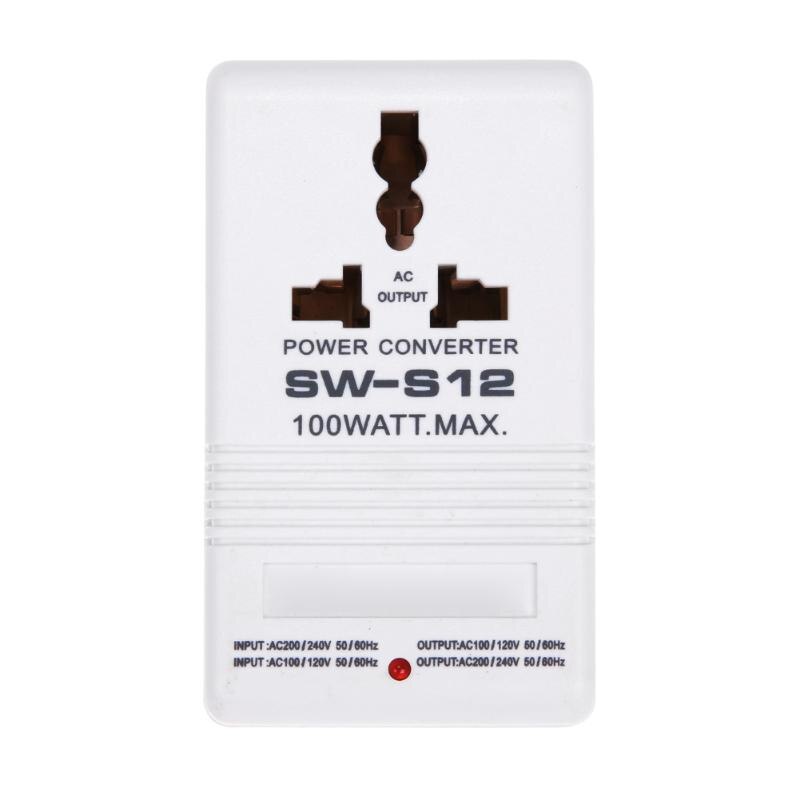 110V To 220V Step Up Down Voltage Converter 100W Watt Transformer Travel Socket: Default Title