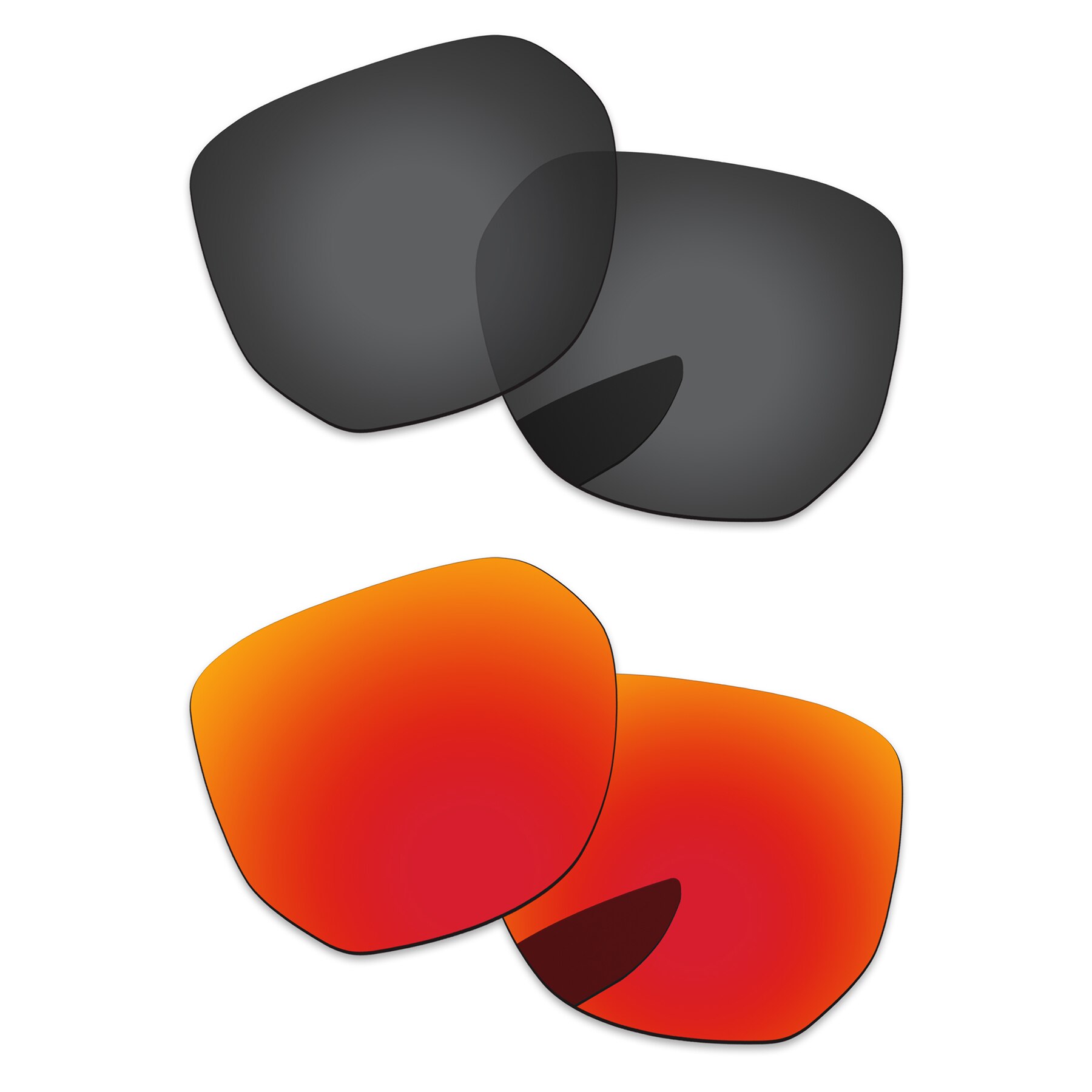 Alphax – lentilles de remplacement pour lunettes de soleil authentiques, Latch Beta OO9436, polarisées, Options multiples: 2 Pairs-Black-Red