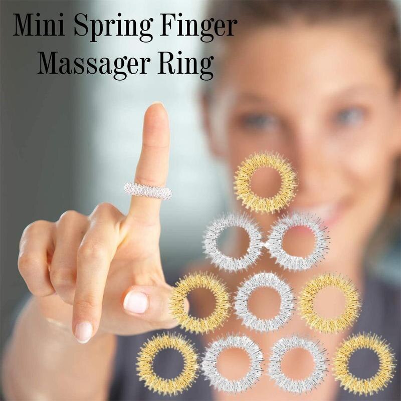 Mini Spring Finger Massager Tool Ring Pain Relief Stress Decompression Weight Lose Nolvelty For Adults Finger Toys Hand Rel F4X4