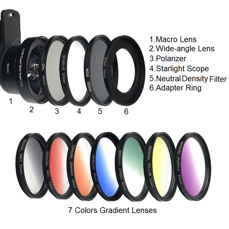 12 In 1 Smart Telefoon Filter Set Slr Filter Voor Fotografie Opticial 7