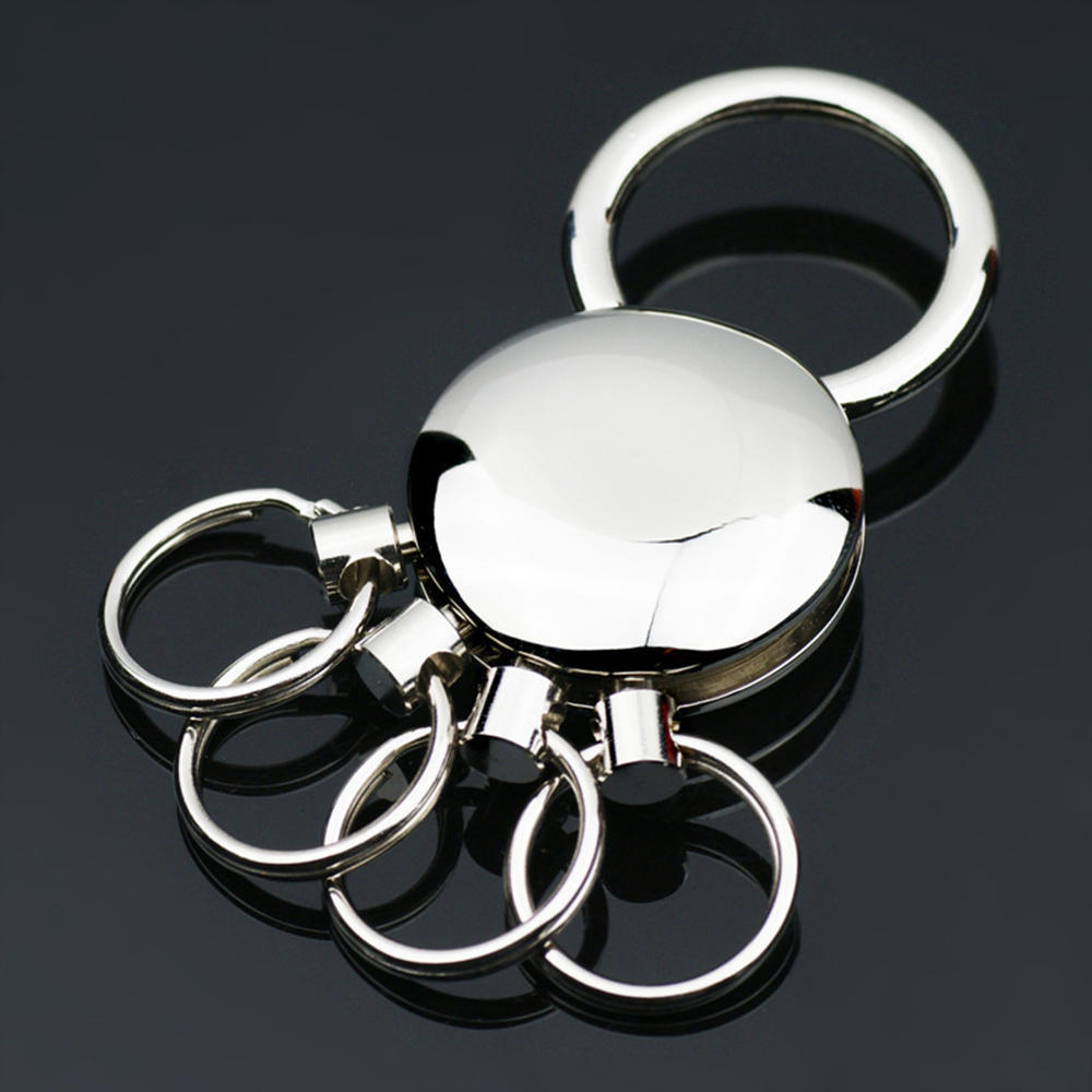 Waist Hanging Round Metal Keychain Keyring Key Holder Detachable Ring Outdoor Carabiner Buckle Men Women Zinc Alloy