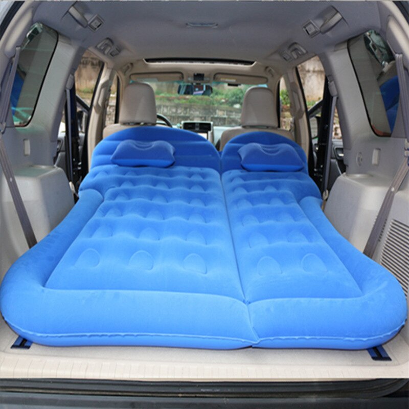 Vehicle-Mounted Inflatable Bed SUV Special Car Trunk Mattress Travel Folding Air Cushion Cross-Country Self-Driving Travel Steam: Blue