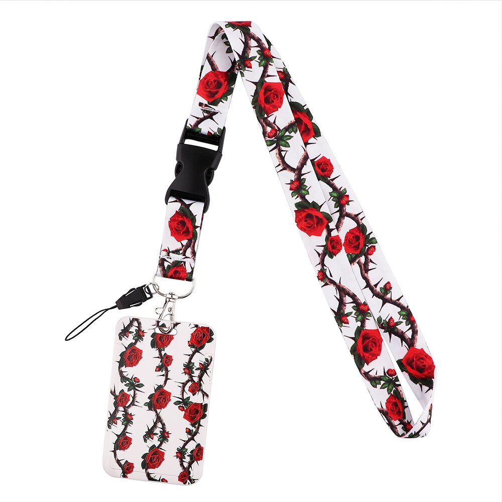 CB895 Starry Sky Rainbow Lanyard Detachable Multifunction Strap ID Card Key Ring Holder DIY Cell Phone Lanyard Strap: 22