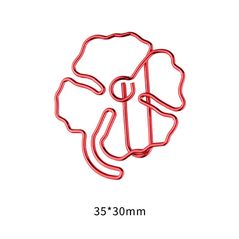 Cztery liście w kształcie trawy spinacze robić papieru jasne boże narodzenie czerwony spinacz stół biurowy akcesoria różbyć winnym klipsy spinacz robić papieru ładny klip