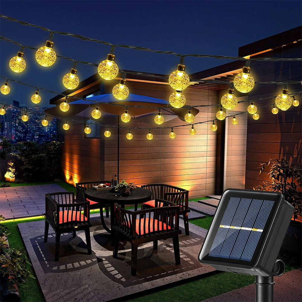 1pc soldrevne boblekugle led-lyskæder 20 led /30 led /50 led vandtæt udendørs havekorridor gårdspladsdekoration
