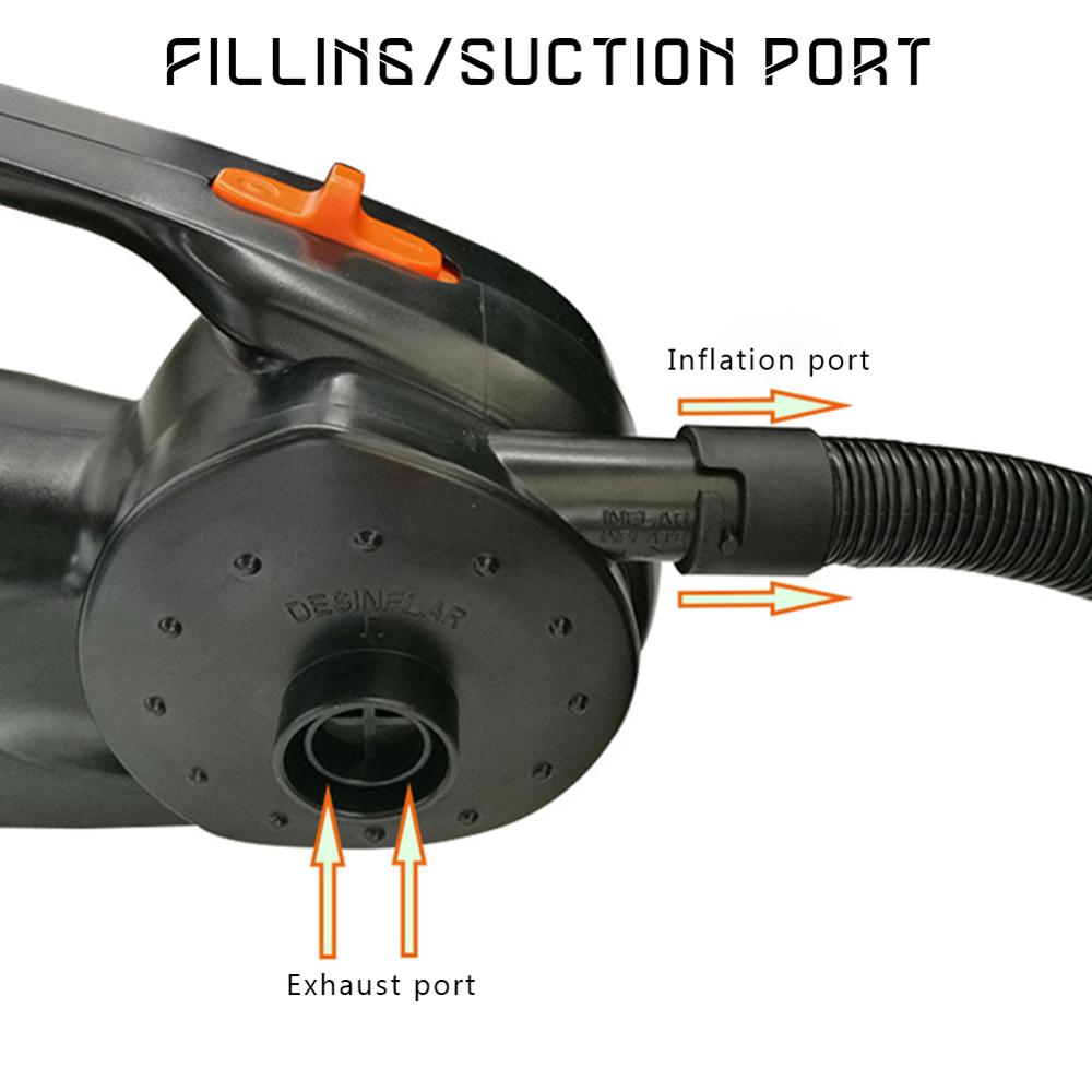 12v 100w oppladbar bilpumpe elektrisk oppblåsbar luftpumpe for kajakkbåt svømmebasseng luftputer ball auto