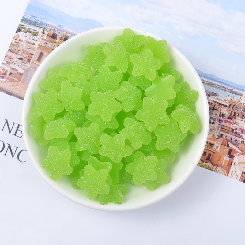 Happy Monkey Slime Supplies DIY Resin Star Candy Slices Slime Charms Addition for Fluffy Clear Crystal Slime Clay In Stock