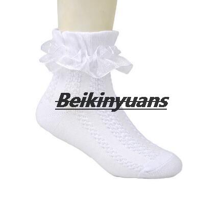 Meninas meias de algodão fino crianças meias primavera e outono coltsfoot princesa menina salto dança bebê branco meias rendas bebê sokken: white / 1-3year