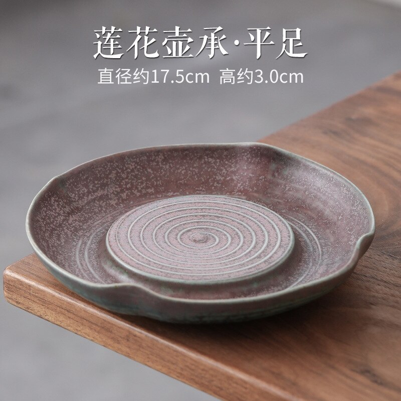 Porcelænsovn forvandlet til lotus grydelap håndlavet japansk retro vand kedelpude grydeskive lille tebord: Lotus tekande en