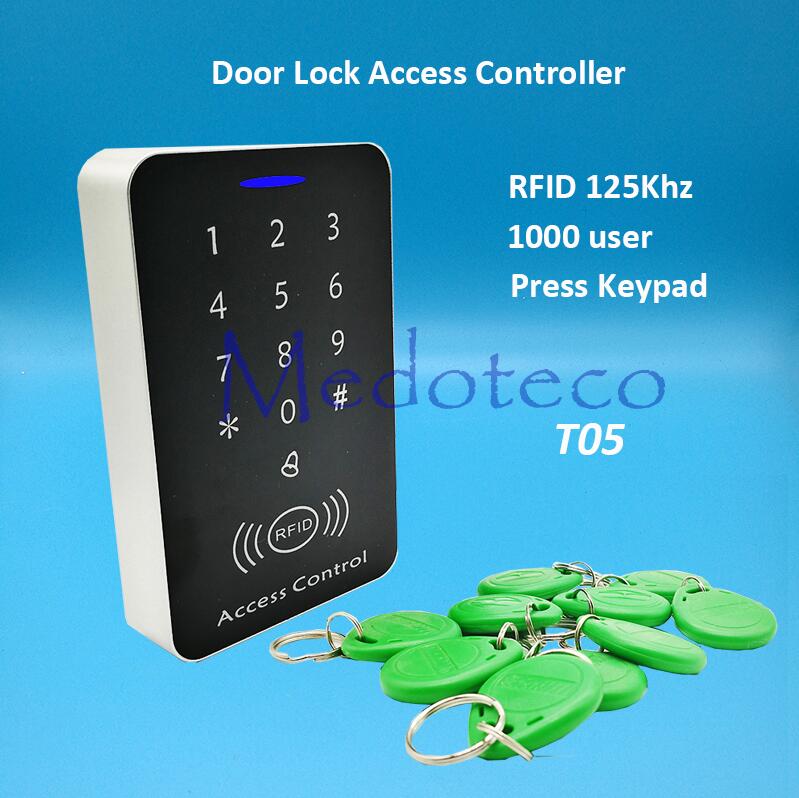 125Khz Rfid Access Control System Card Door Lock Controller Keypad Door Access Controller: Green Keyfobs