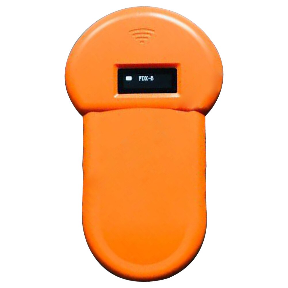 134.2Khz Low Frequency ABS Stable OLED Display ISO FDX-B Built-in Buzzer Microchip Scanner For Cats Horse Animal ID Reader Home: Orange