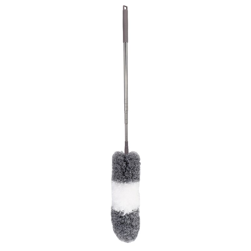 Microfiber Duster with Extra Long 100 Inch Extension Pole and Bendable Head Washable Cleaning Tool Duster for Cleaning Ceiling F