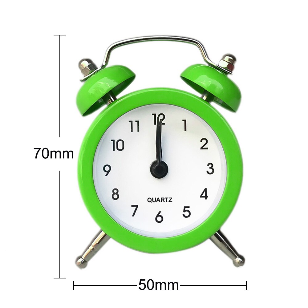 Mini Wecker Reise Glocke Analog Schreibtisch Uhr mit Glocke Camping draussen Werkzeuge Kleine 50mm Quarz Metall nadel: D