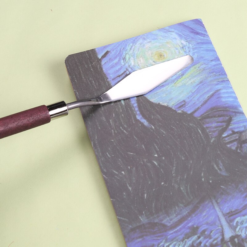 Olieverf Messen Rvs Spatel Paletmes Olieverf Mengen Mes Schraper Kunstenaar Ambachten Art Gereedschap Levert: 1PCS F