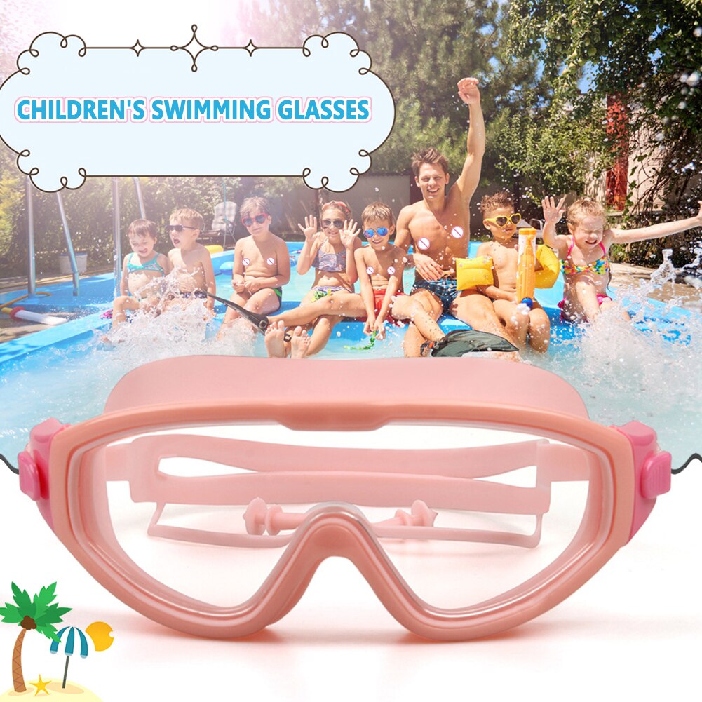 Lunettes de natation pour adultes et enfants, grand cadre, étanche, Anti-buée, HD, , équipement de Protection des yeux