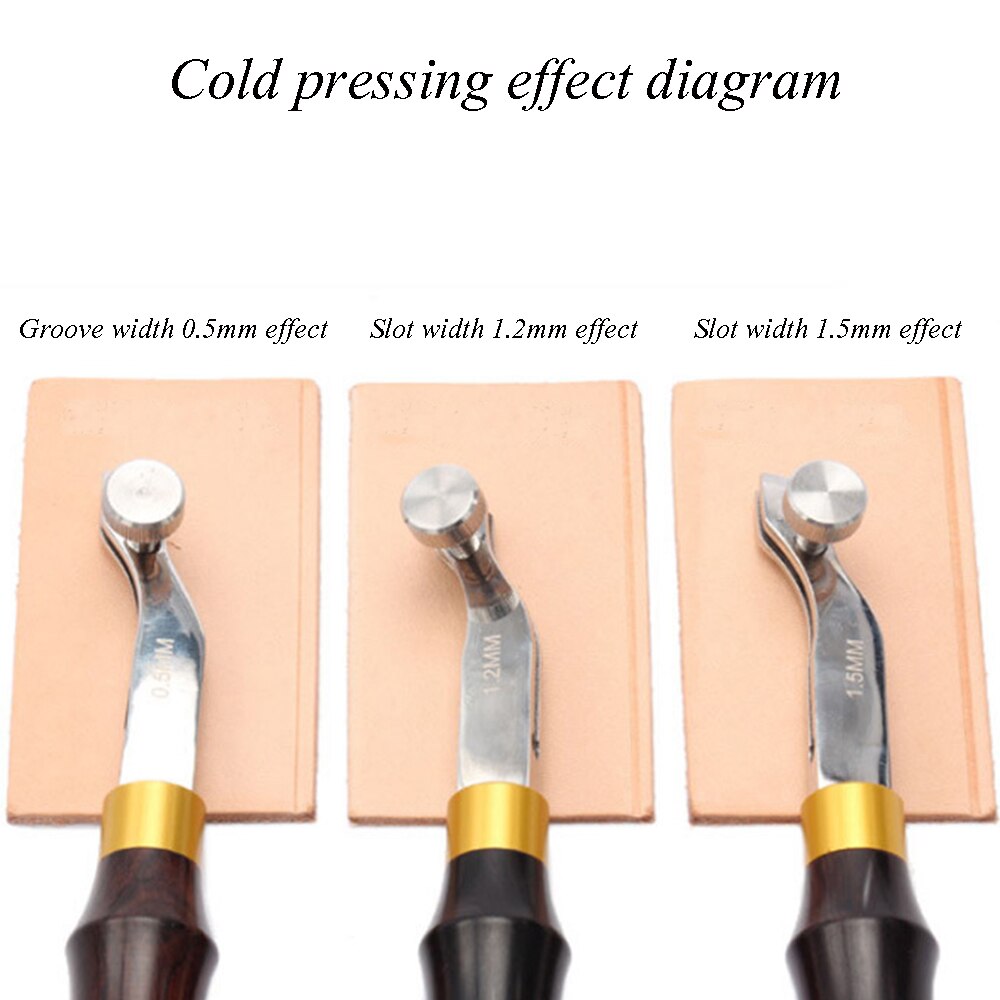 Leather Tools Adjustable Cutter DIY Handmade Leather Crimper Slotting and Grooving Device Edge Holder Leathercraft Cutting