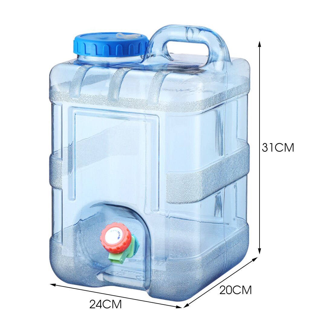 Food Grade Pc Water Container Outdoor Grote Capaciteit Water Emmer Voor Wandelen Camping Water Tank Met Kraan Water Opslag Gereedschap: 10L