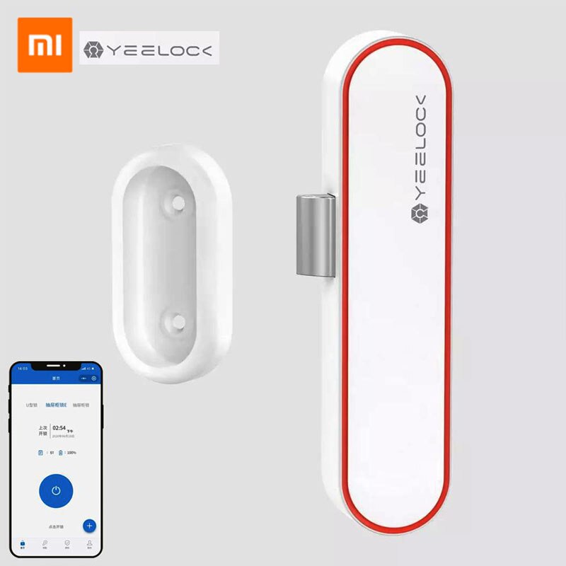 Xiaomi Mijia Yeelock Smart Ladeblok Lock E Keyless Bluetooth App Unlock Anti-Diefstal Kind Veilig Bestand Veilig Lade schakelaar Slot
